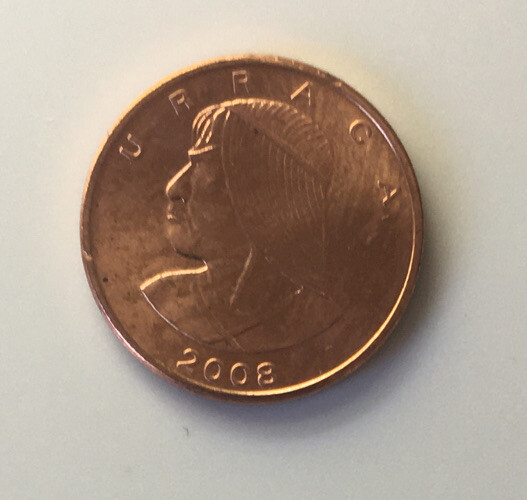 2008 Panama One Cent Coin. Very Good Condition