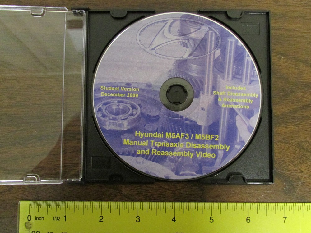 Hyundai M5AF3 + M5BF2 Manual Transaxle Assembly/Disassembly Video On CD