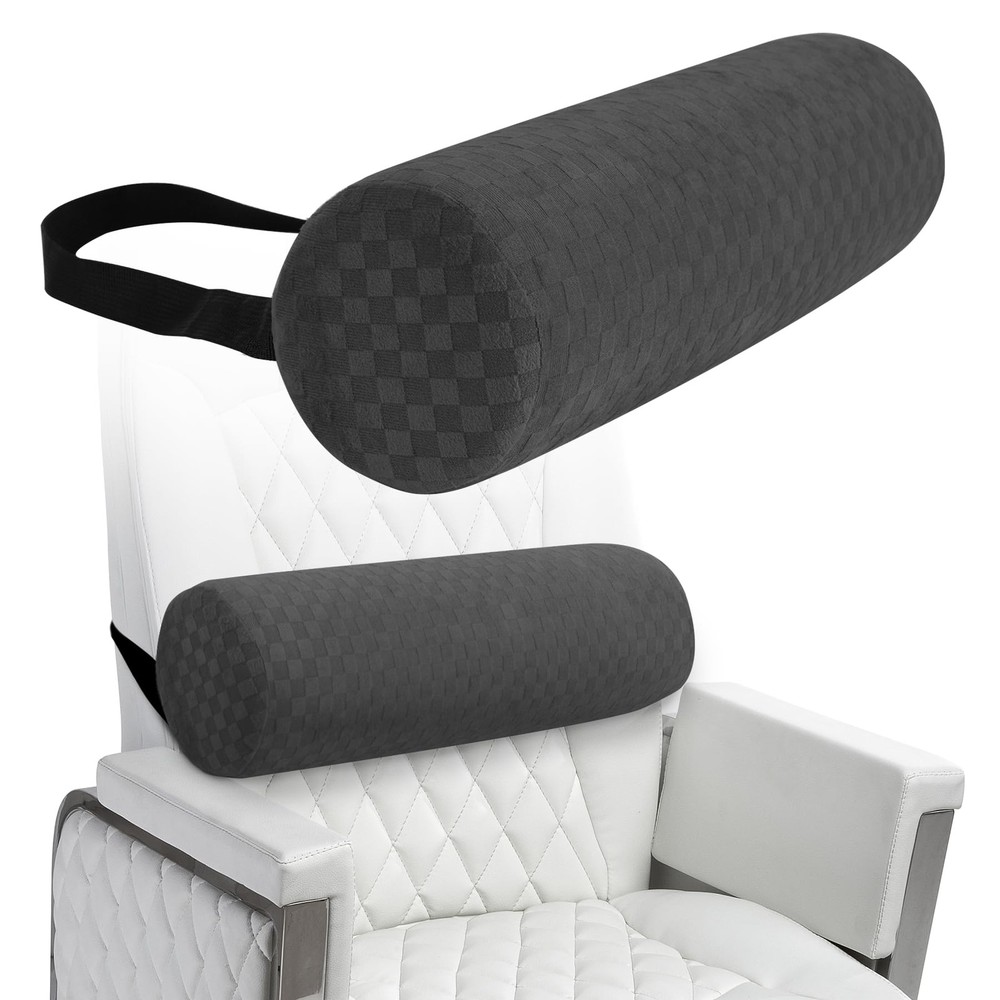 Lumbar Roll Pillow for Lower Back, Support Long-15*4.3'', Dark Grey