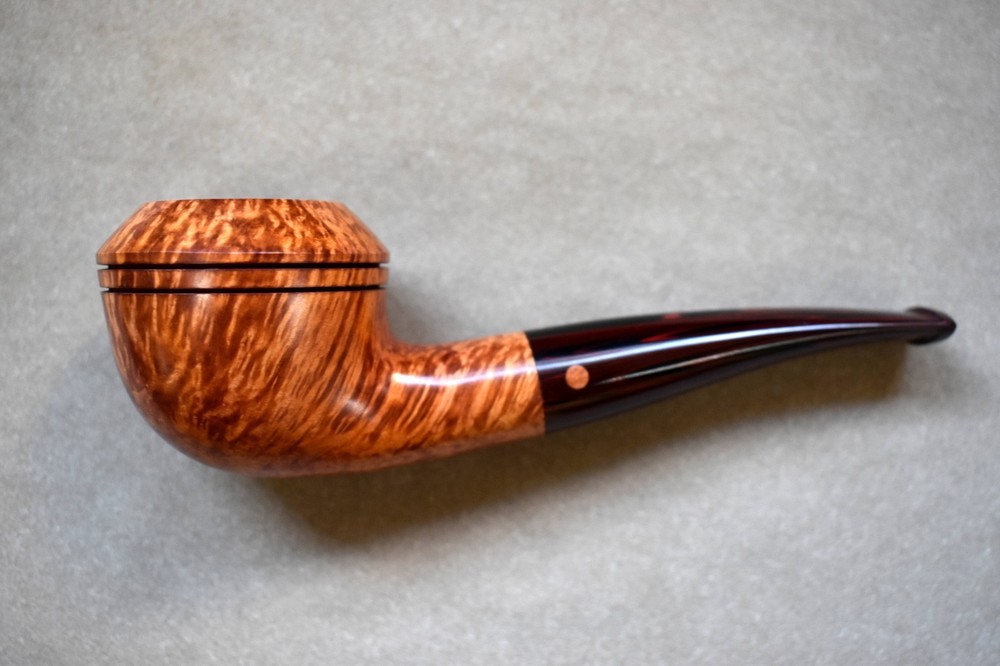 Moretti Pipe Rhodesian Freehand Cumberland Stem Hand Cut
