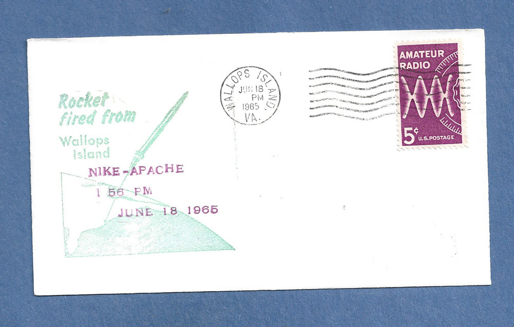 NIKE APACHE ROCKET FIRED JUN 18,1965 WALLOPS   SWANSON  SPACE COVER  NASA