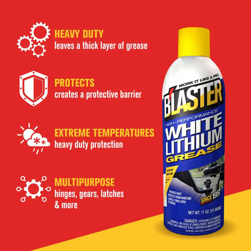 11 Oz. High-Performance White Lithium Grease Spray