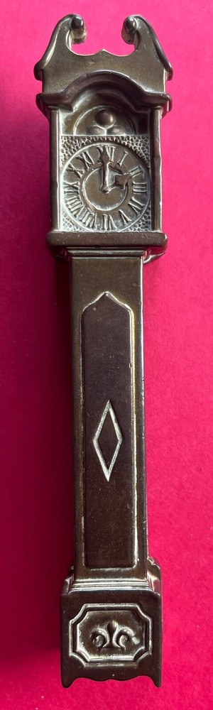 Solid Brass Grandfather Clock Nutcracker, Excellent Condition, No Flaws