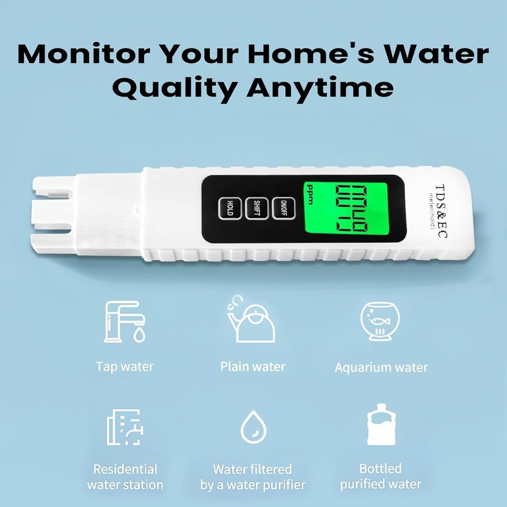 Lightweight Waterproof TDS Meter for Quick Water Quality Testing on-the-go