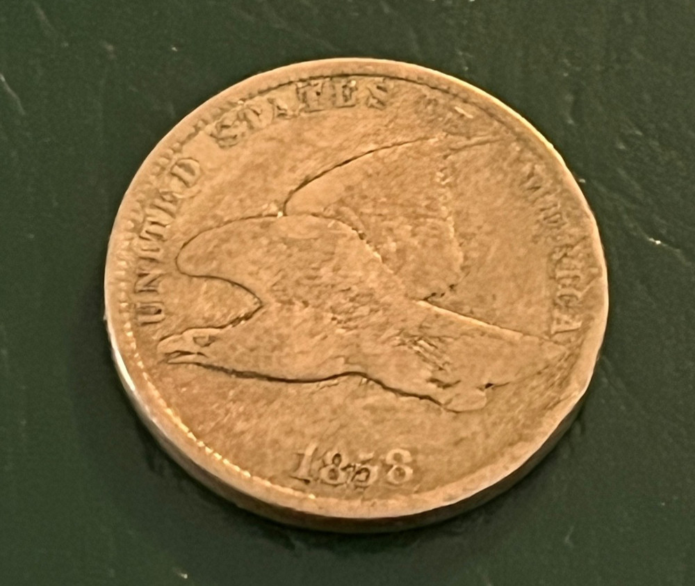 1858 LL Flying Eagle cent  Fine , nice coin !