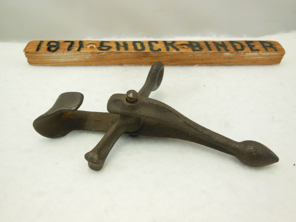 1871 ANTIQUE CAST IRON CORN SHOCK BINDER #1