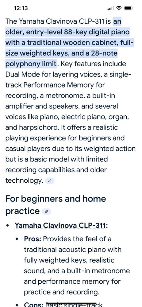 Piano Clavinova Yamaha