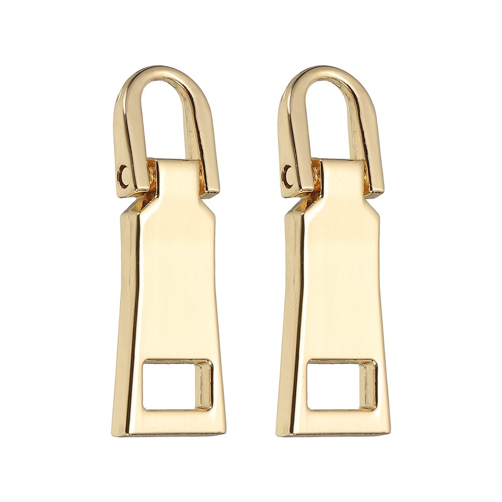 2Pcs Detachable Metal Zipper Pull Replacement for Luggage, Gold