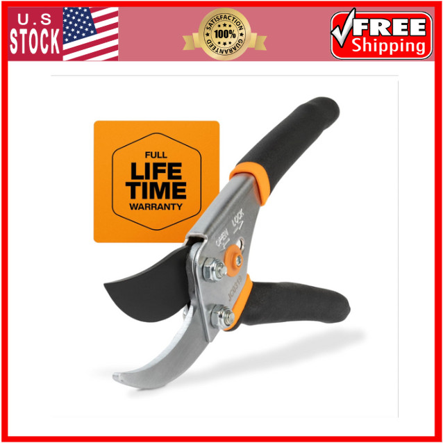 Fiskars Bypass Pruning Shears – 5/8" Cut, Sharp Rust-Resistant Steel Blade
