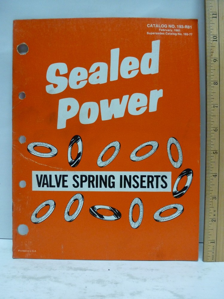 VTG 1981 Sealed Power Valve Spring Inserts Catalog 193-R81