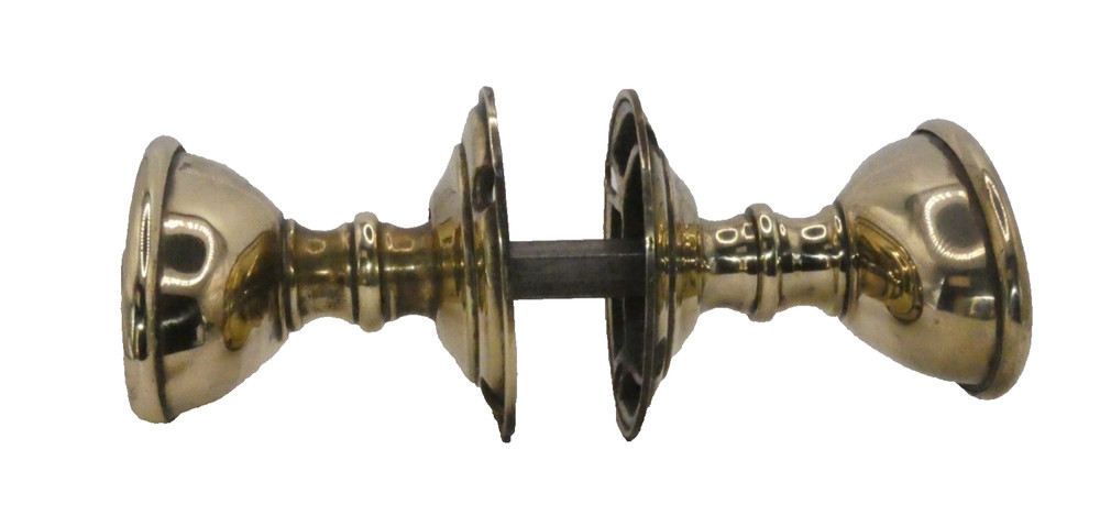 Antique brass oval mortice knobs (MK165)