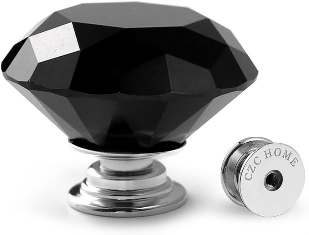 10 PCS Diamond Crystal Glass Pull Handle Cabinet Knobs Cupboard Drawers Cabinet