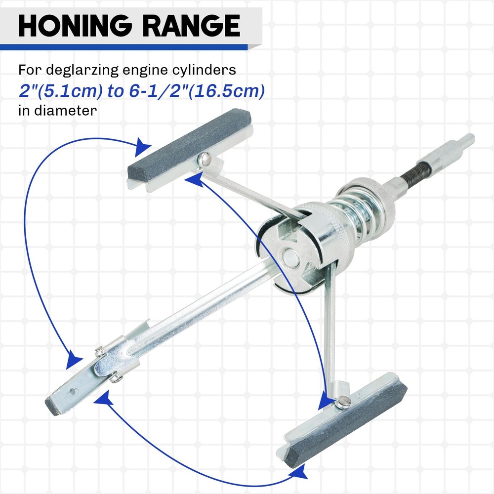 weyleity Engine Cylinder Hone Tool | 2" to 6-1/2" Diameter Adjustable...