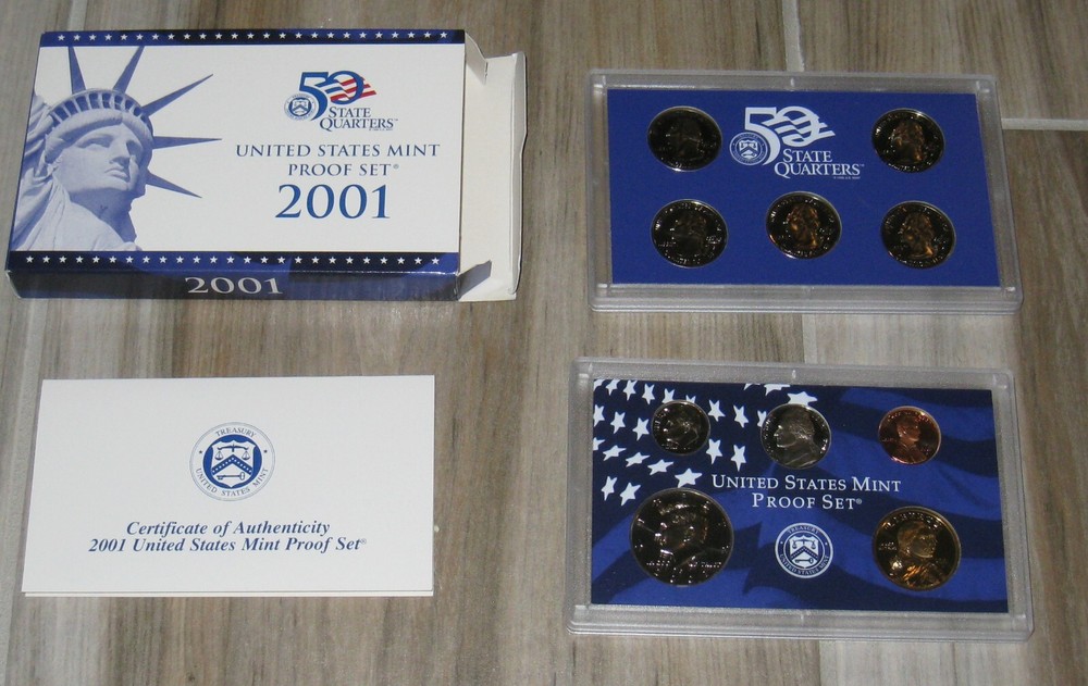 2001 US Proof Set with Box and COA