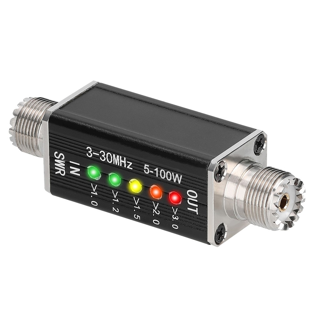 LED SWR Meter 3-30MHz Frequency Shortwave Standing Waves Indicator