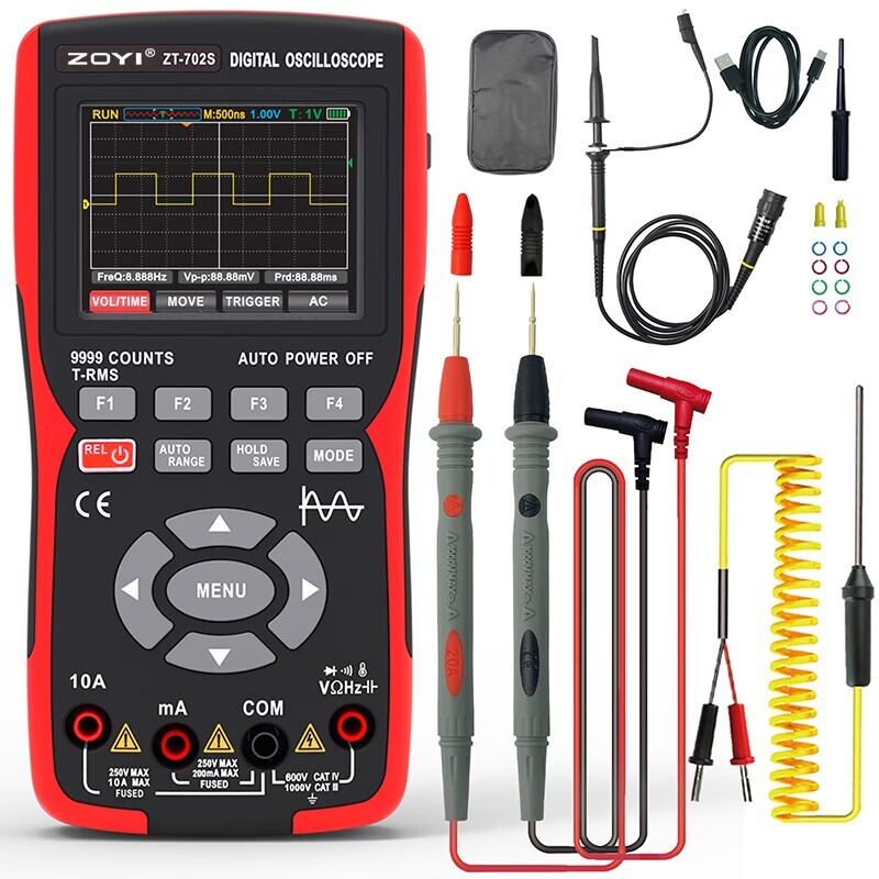 Handheld 2 in 1 Oscilloscope Multimeter Capacitance Resistance Tester Waveform