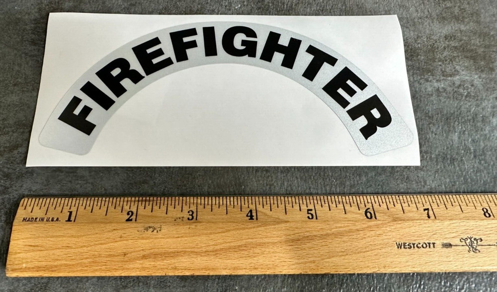 Fire Helmet Rocker/Side Decal - FIREFIGHTER, new