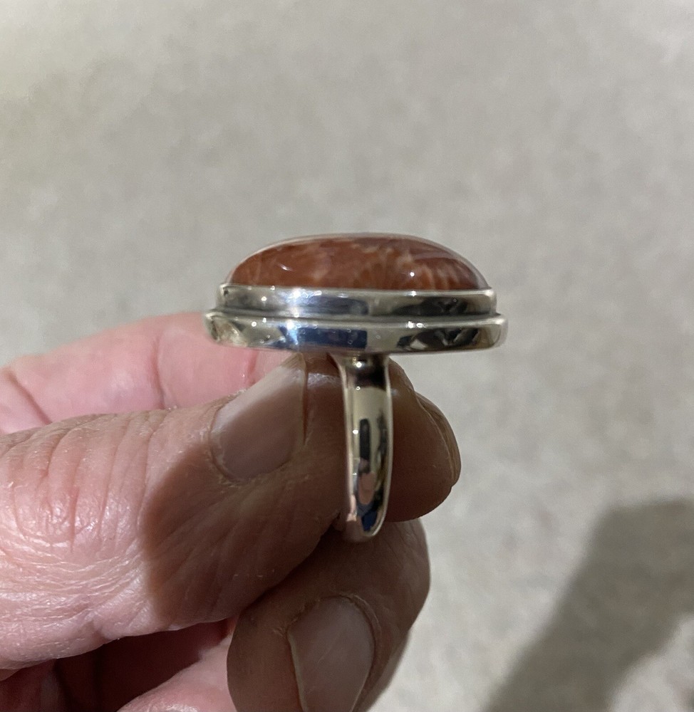 Sterling Fossil Coral Ring