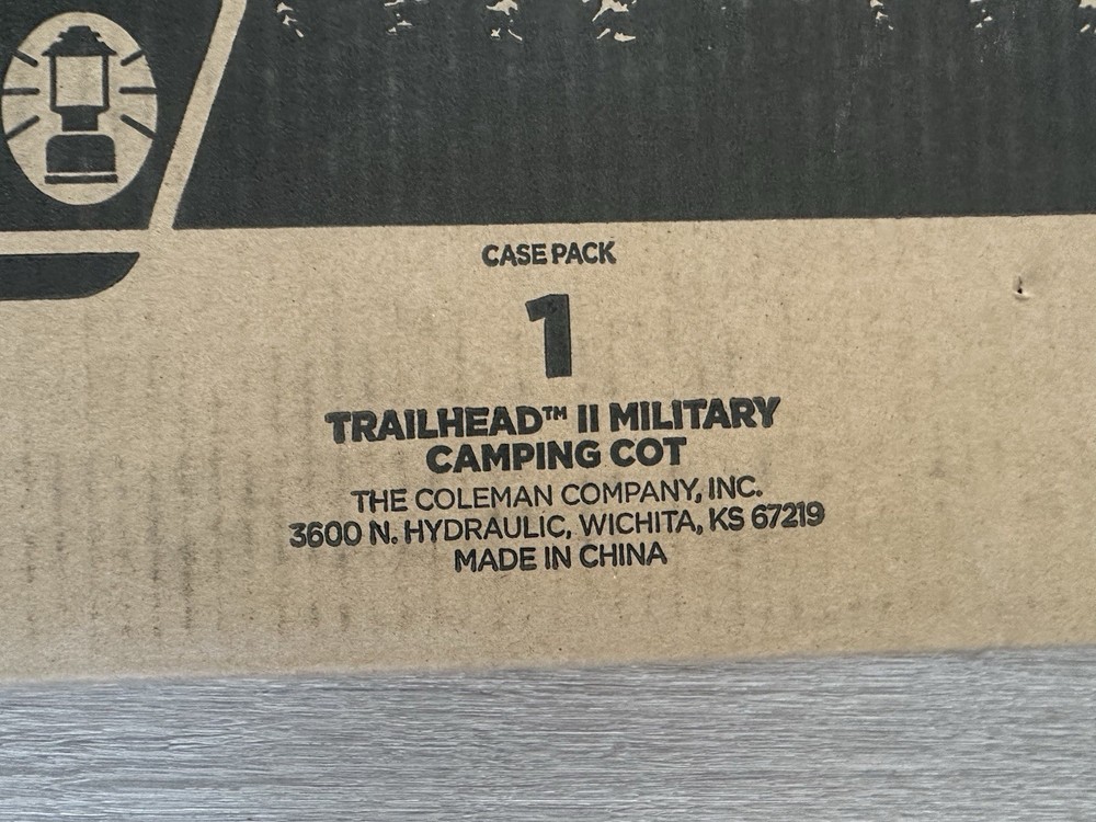 Coleman Trailhead II Military Camping Cot (NIB)