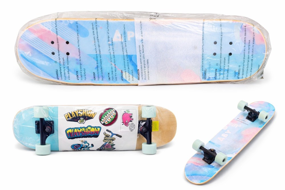 Plashion 28 Inch Graffiti Style Beginer Skateboard  With Tools And Stickers