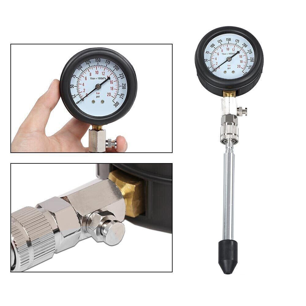 Petrol Engine Cylinder Compression Tester Kit for Automotive Motorcycle Tool Kit