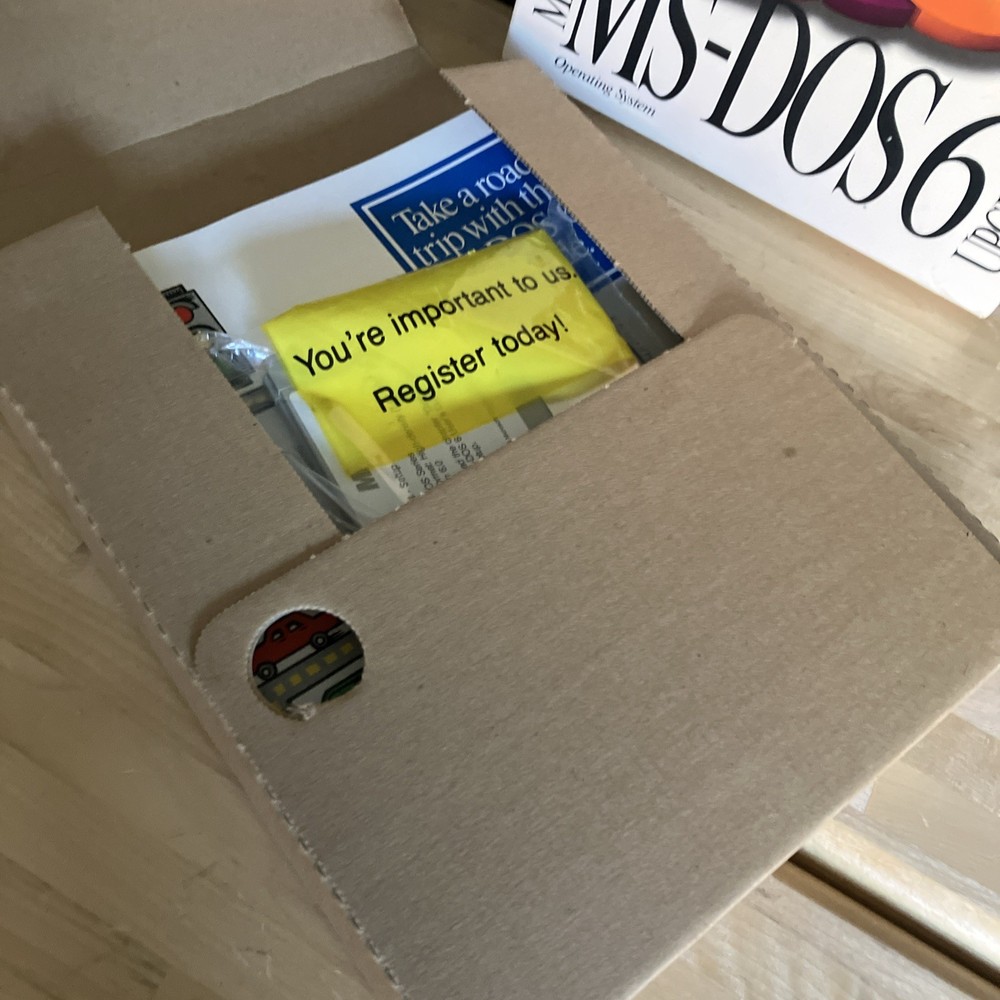 Vintage Microsoft MS-DOS 6.0 Upgrade Operating System 3.5" Floppy Discs OPEN BOX