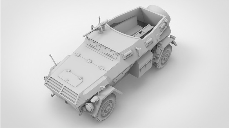 3D Printed Model 1/72 German Type 247 Armored command vehicle Model Unpainted