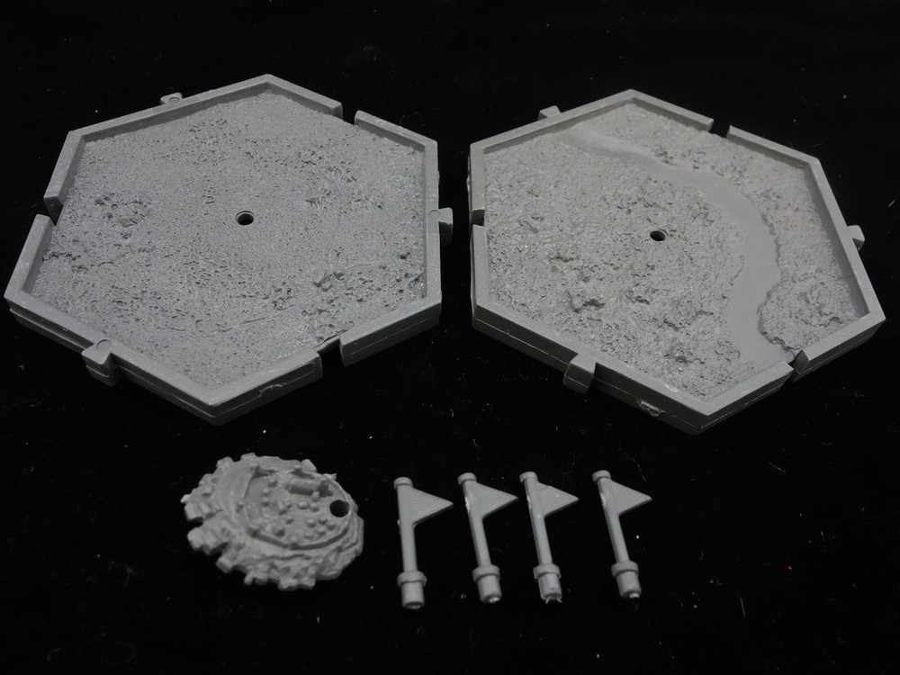 Warhammer Fantasy "Oldhammer" - 2 Mighty Empire Tiles w/ bits (oop plastic)