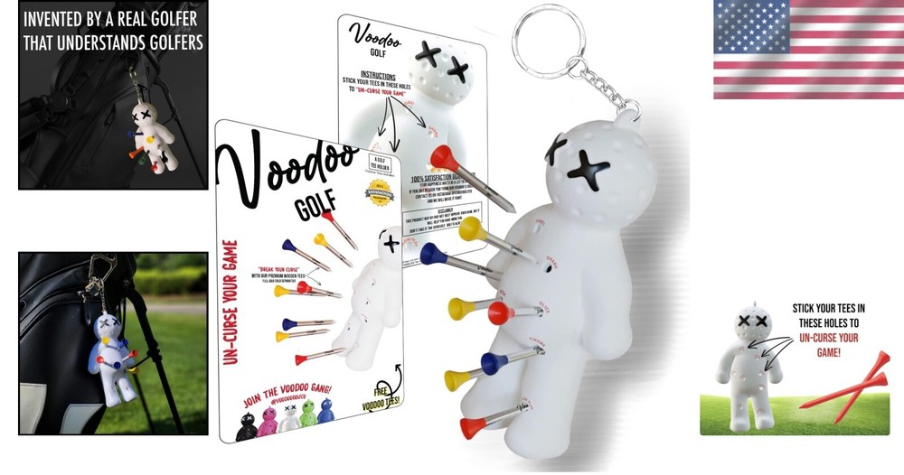Fun and Compact Golf Tee Holder for Keychain - Perfect for Golf Lovers