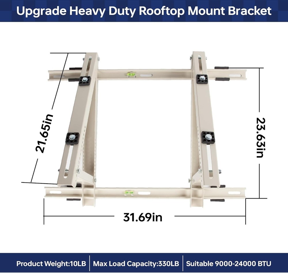 Durable Adjustable Roof Bracket for 9000-24000 BTU Mini Split Units