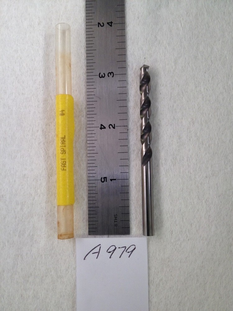 1 NEW USA #4 (.2090") SOLID CARBIDE FAST SPIRAL DRILL. 3" OAL  (A979)