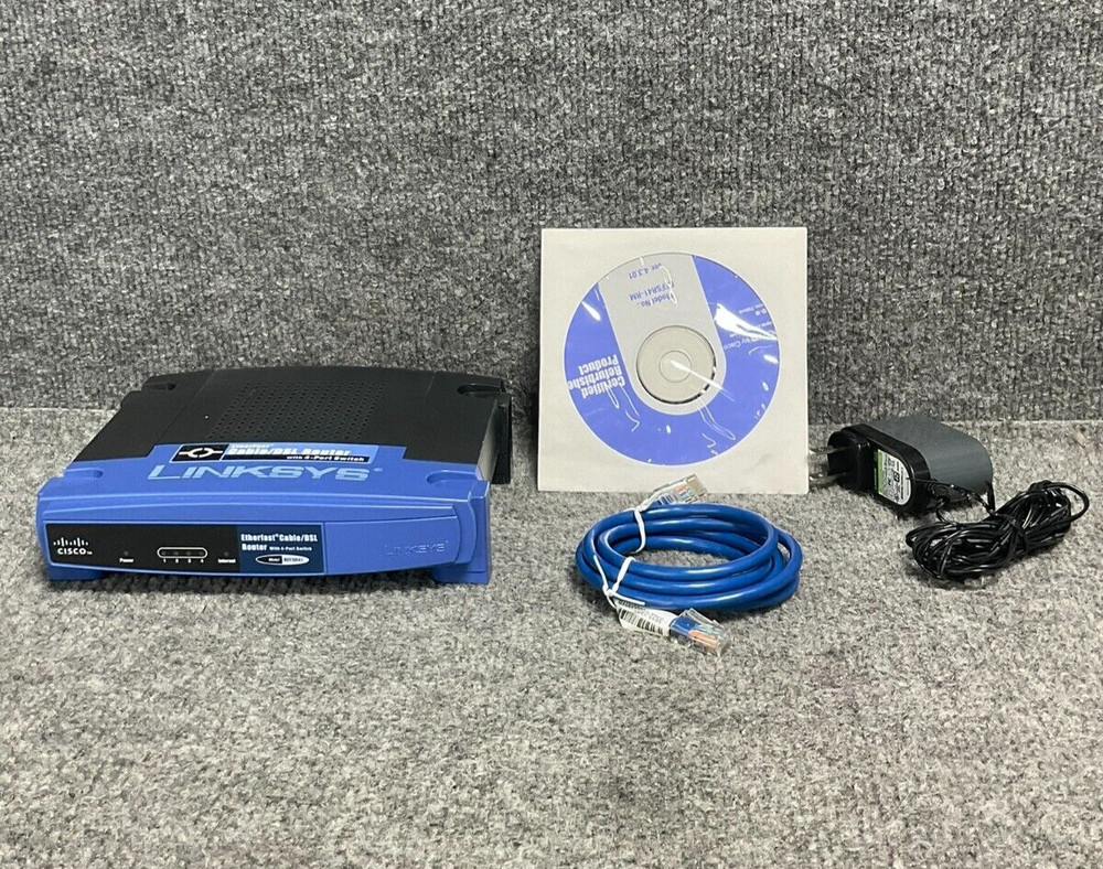 Linksys Cisco Router 🌐 BEFSR41-RM EtherFast 🔌 4-Port Cable/DSL Switch