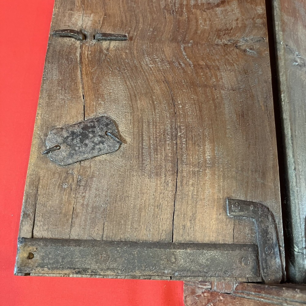 Antique Wooden Wall Decor Mirror / Window Panel / Framed Hand Primitive Crafted