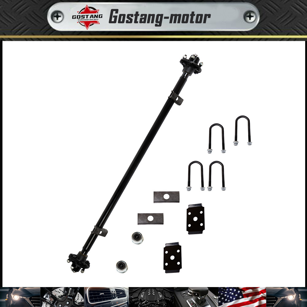 New For 2000 lb Trailer Axle 5 lug-4.5" 54" Hub Face Pitch with U-Bolt Kit