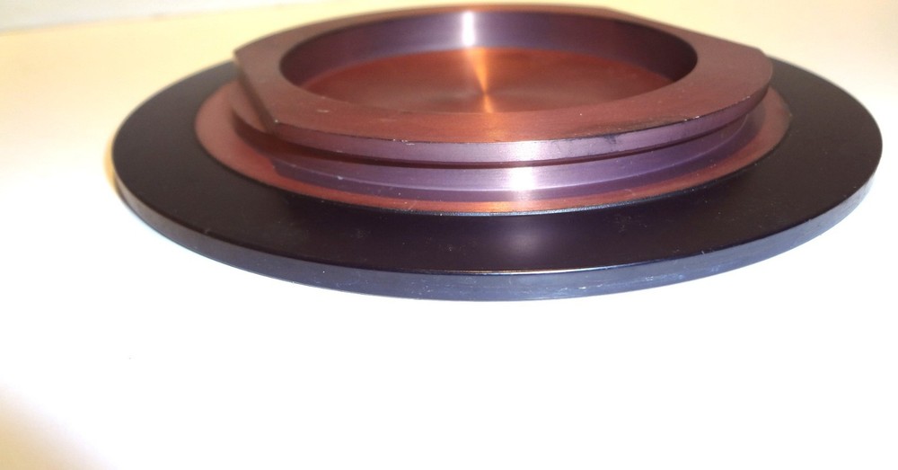 MICROSCOPE EXTRA LARGE STAGE PLATE 141MM DIAM WITH CUSTOM MOUNTING ADAPTOR