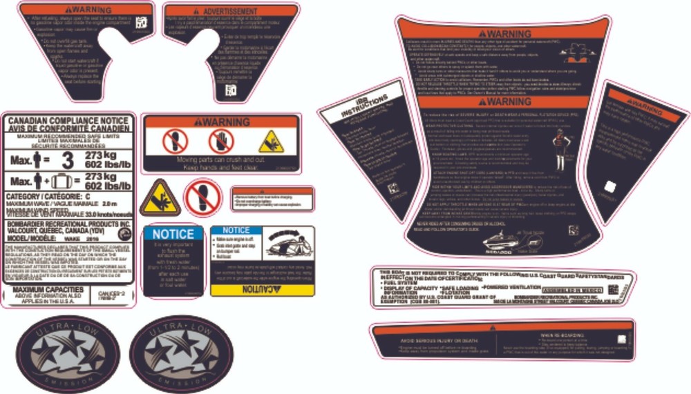SEADOO GTX 300 LIMITED 2018 Graphics / Decal / Sticker Kit