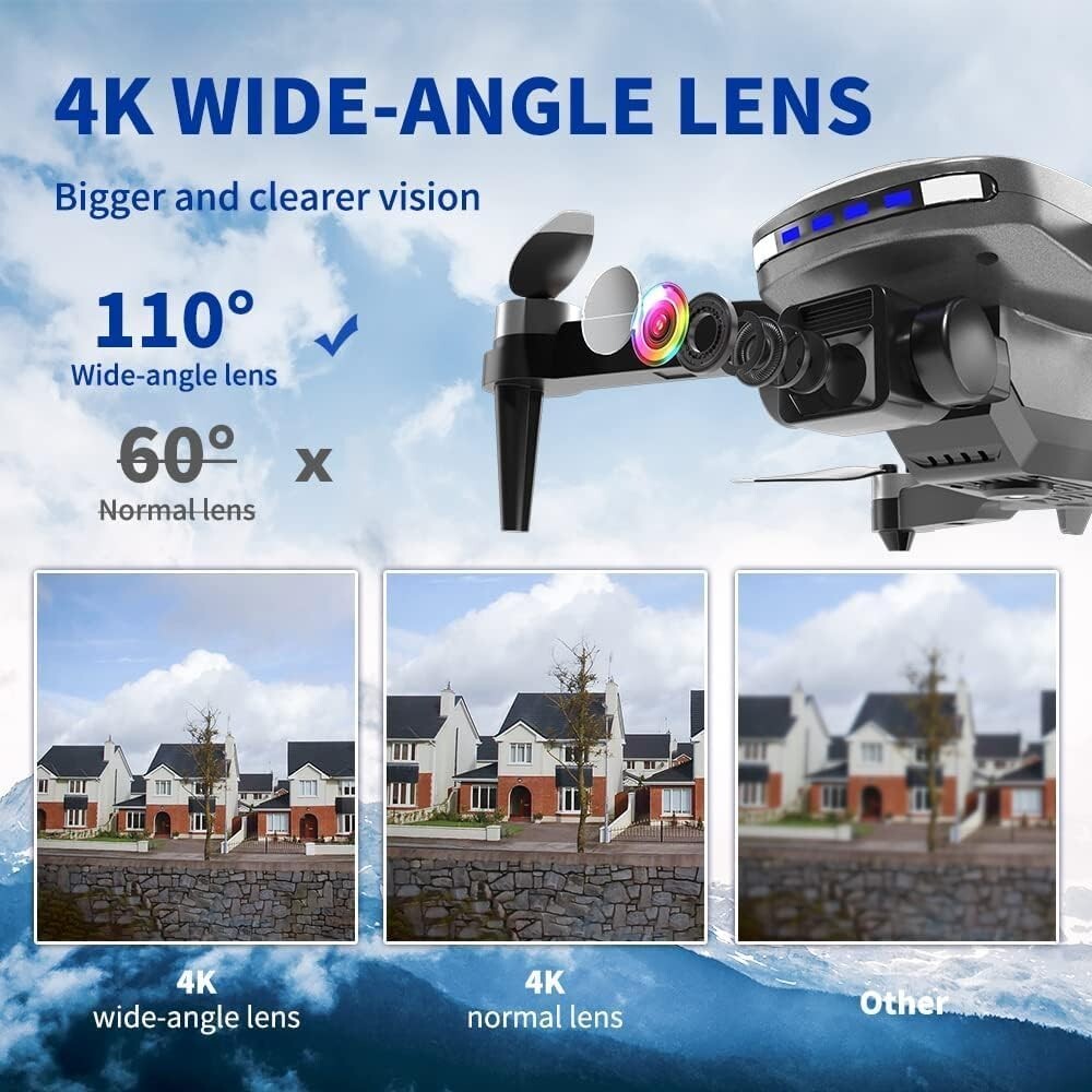 ... Brushless Motor Drone with Camera-4K FPV Foldable Drone with Carrying Case