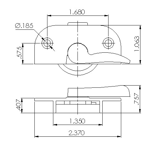 Window Sash Lock 9820WHITE