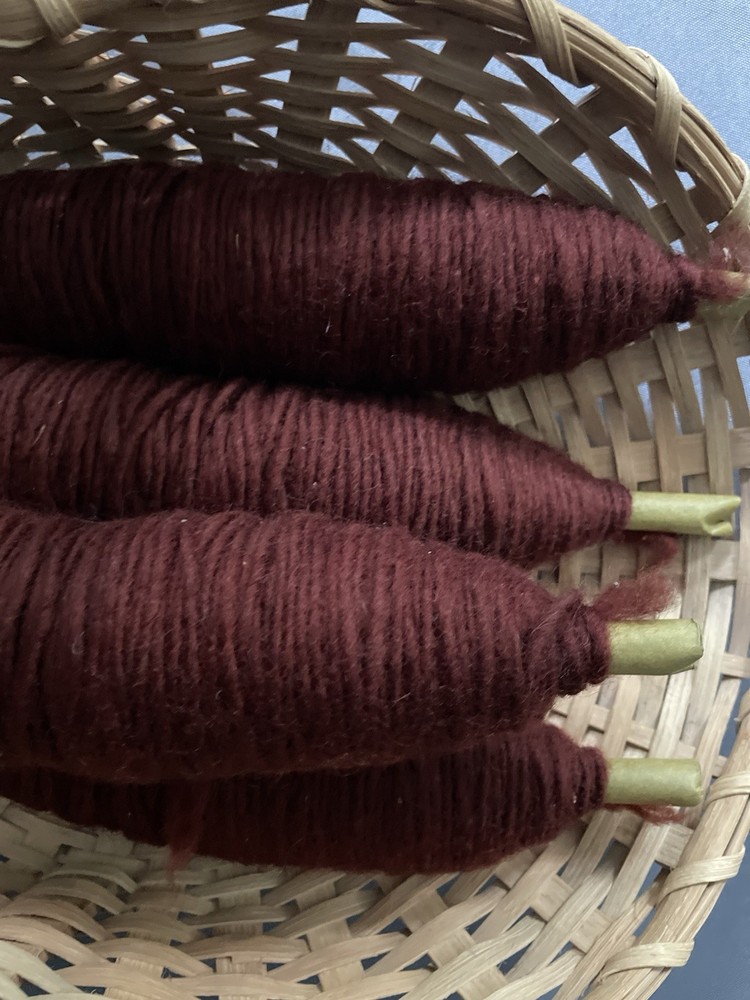 Wool Spools For Weaving ?? - 4 Spools- Brown