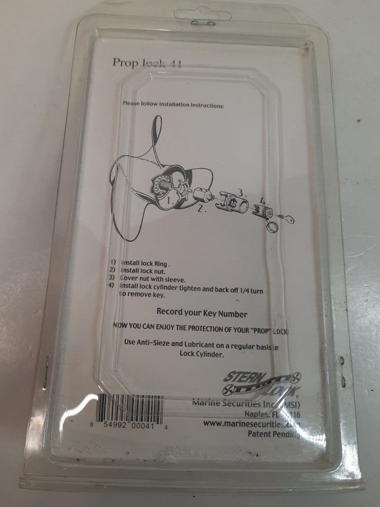 Stern Lock Prop Lock 00041 Theft Prevention 3/4 Shaft