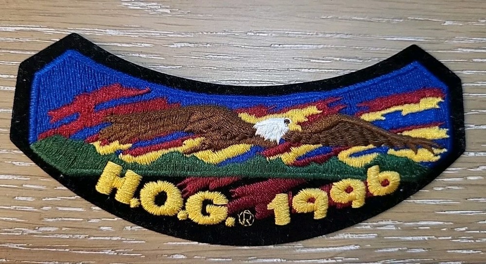 HARLEY DAVIDSON HOG 1996 Rocker PATCH HARLEY OWNERS GROUP