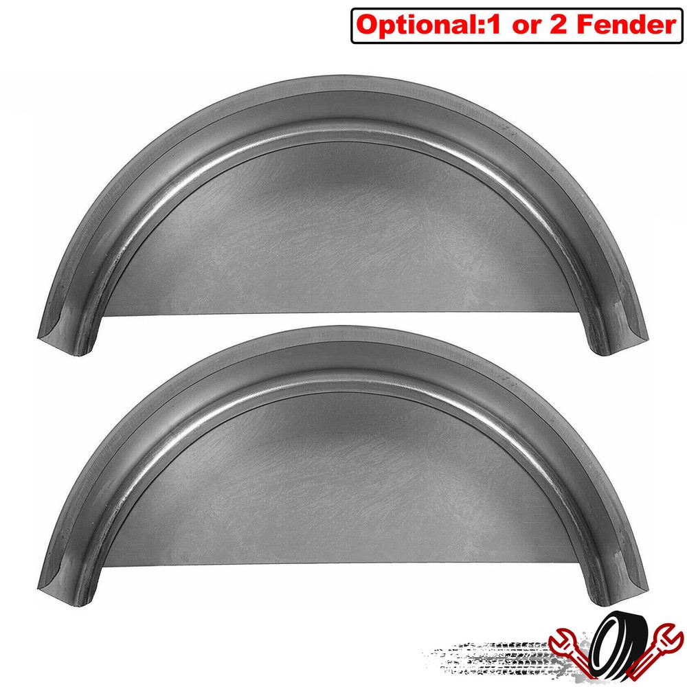 Single Axle Cold Rolled Steel Trailer Fender Fit 14"-16" Wheel & Fender Backs