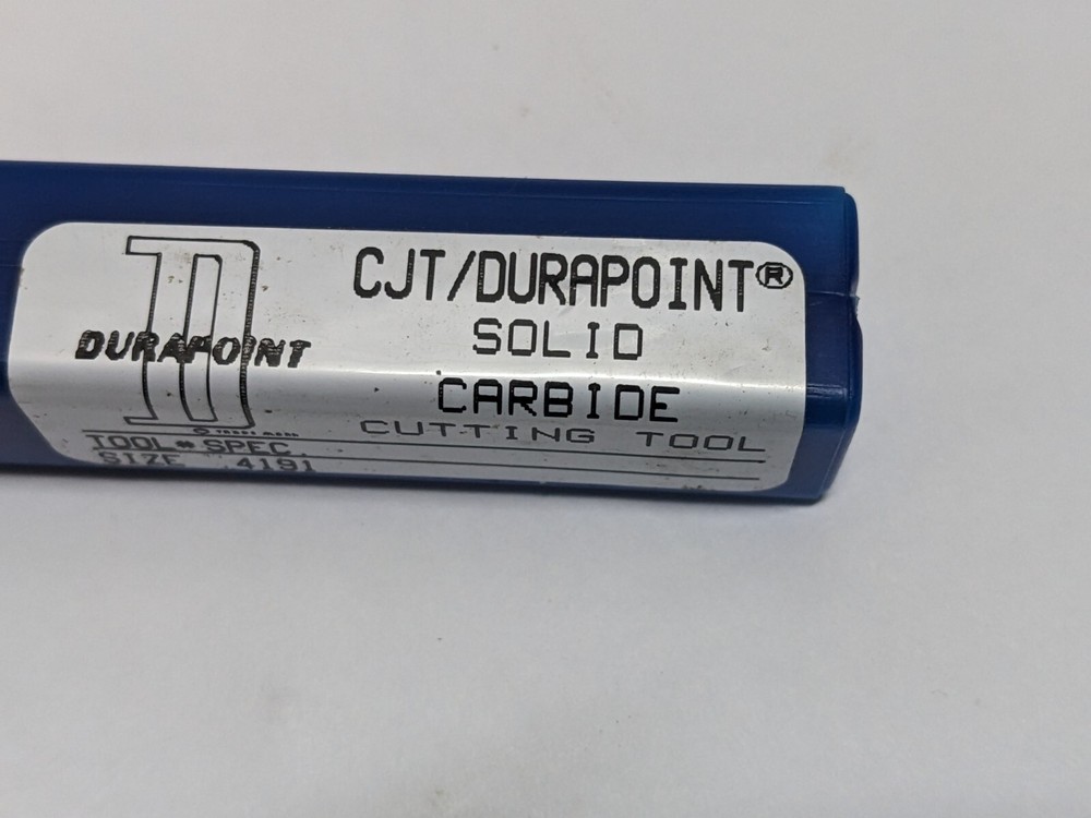 CJT Durapoint Size .4191 Solid Carbide Cutting Tool (NEW).