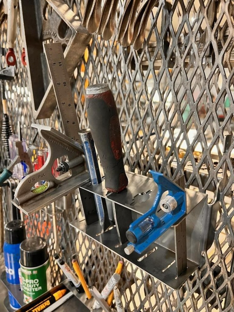 Chisel Holder, Tool Holder, Heavy Duty, Rack,  Storage, Peg Board,