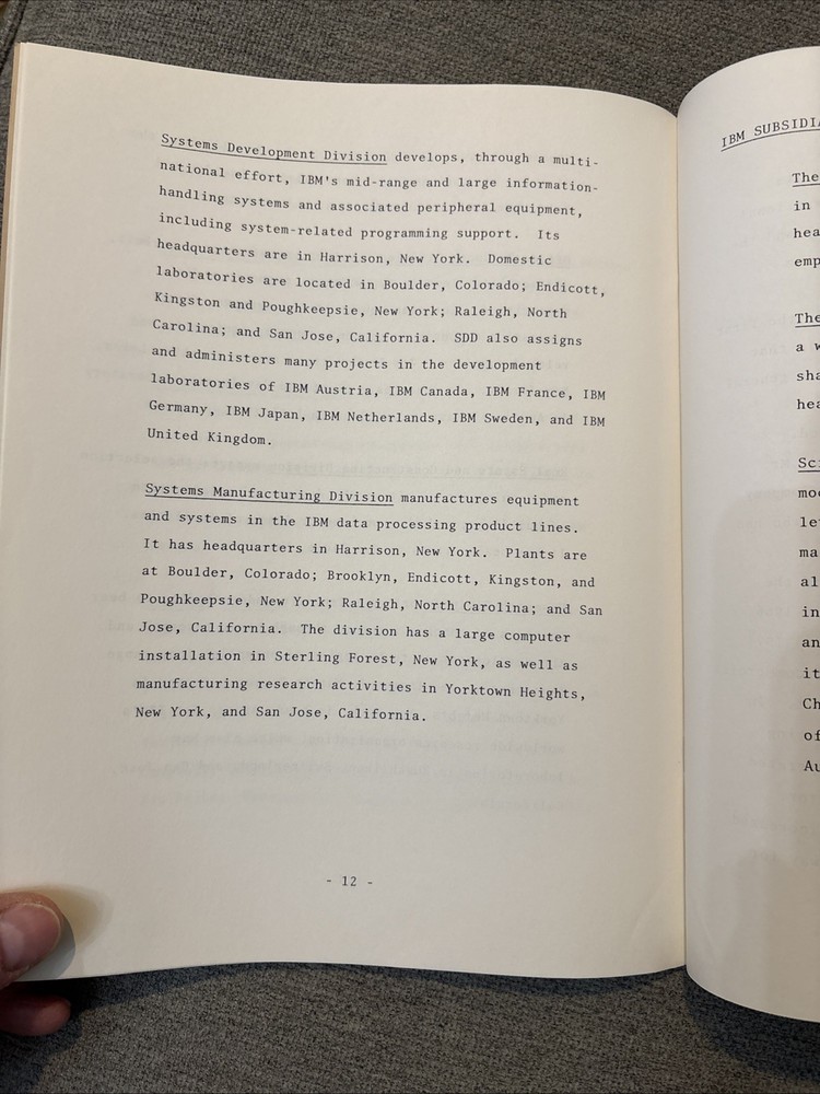 A Profile of IBM 1973