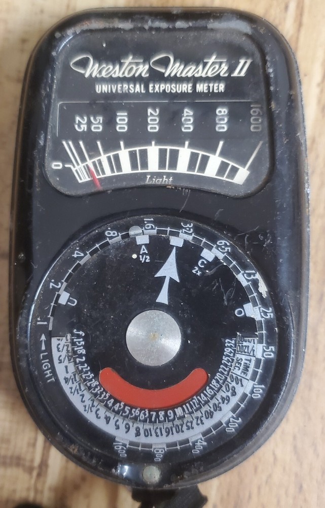 Weston Master II Vintage Universal Light Exposure Meter Model 735 Black