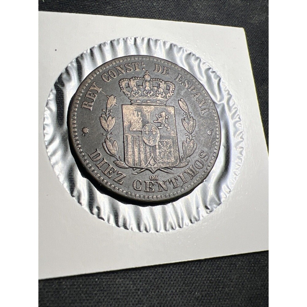 1878 Spain 10 Centimos Nice Condition Z5591