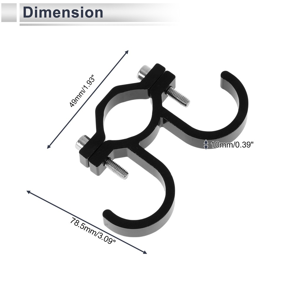 Motorcycle Hook for Rounded Key Compass 1 Set Black