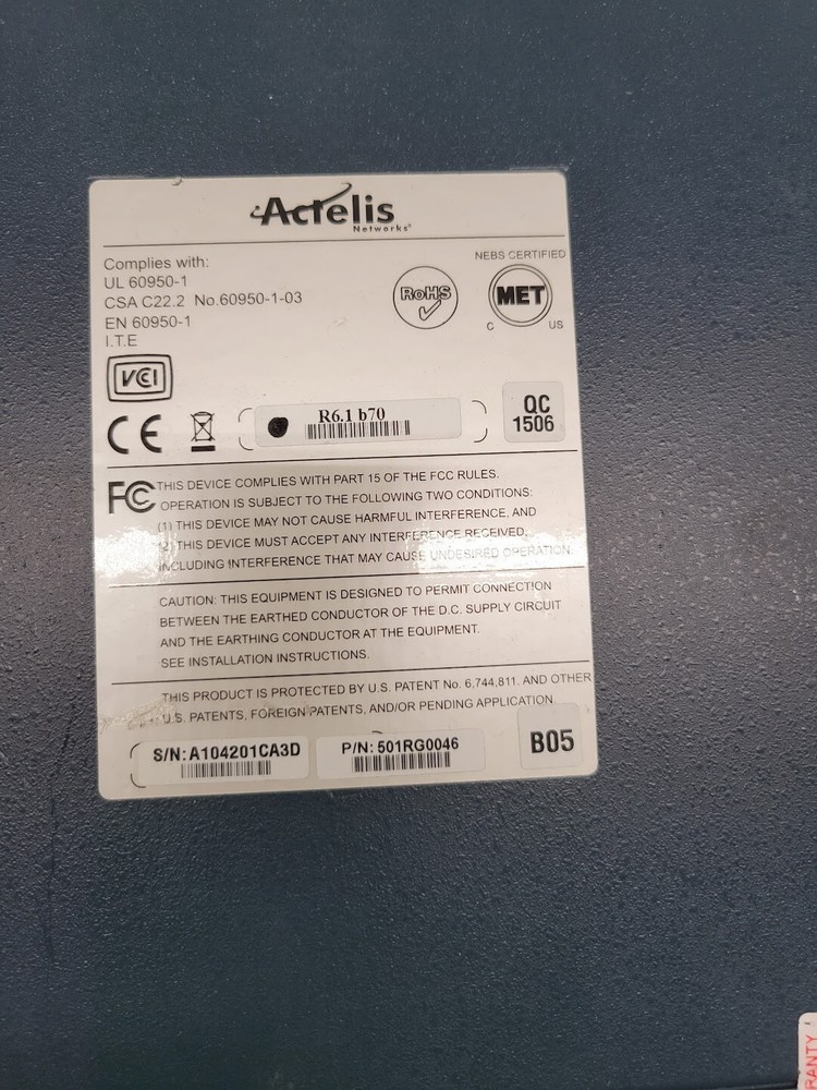 Actelis ML624 Ethernet Access Device, 501RG0046