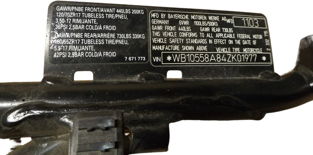2002-2005 BMW K1200GT Rear Sub Frame